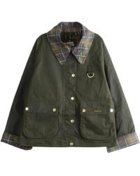 Barbour - Icons Tartan Collar Spey Waxed Jacket - Lyst