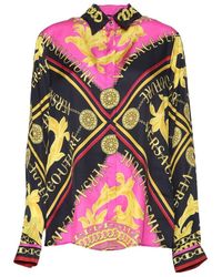 Versace Jeans Couture - Couture Logo Couture-Print Straight Hem Shirt - Lyst