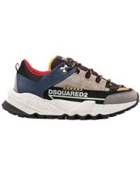 DSquared² - Panelled Lace-Up Sneakers - Lyst