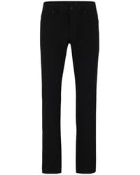 BOSS - Mid-Rise Tapered-Leg Trousers - Lyst