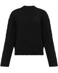 Balenciaga - Logo Embroidered Knit Sweater - Lyst