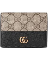 Gucci - Gg Marmont Bi-Color Card Case Wallet - Lyst