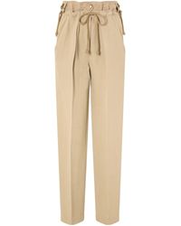 Isabel Marant - Pleated Linen And Silk-Blend Straight-Leg Pants - Lyst