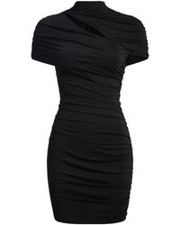 Balmain - Jersey Draped Bodycon Mini Dress - Lyst