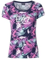 EA7 - Logo Printed T-Shirt - Lyst
