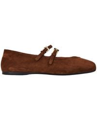 Prada - Two Strap Mary Jane Ballerina - Lyst