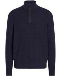 ZEGNA - Vellus Aureum Zip Mock Neck - Lyst