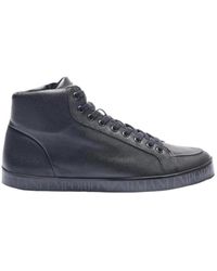 Emporio Armani - Zip Detail Lace High-Top Casual Shoes - Lyst