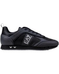 EA7 - Logo Printed Low-Top Sneakers - Lyst