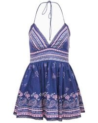 LoveShackFancy - Arletta Printed Mini Dress - Lyst