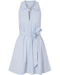 Veronica Beard - Florenz Belted Striped Mini Dress - Lyst
