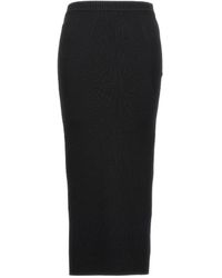McQueen - Rib-Knit High-Waisted Midi Skirt - Lyst
