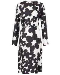 Marni - Printed Silk Midi Dress - Lyst