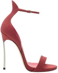 Casadei - Cappa Blade Glitter Heeled Sandals - Lyst