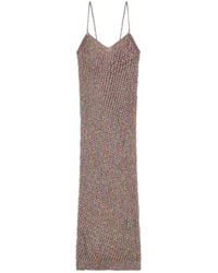 Laneus - Sequin Long Slim Dress - Lyst