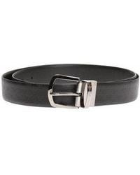 Emporio Armani - Logo Embossed Buckle-Fastened Belt - Lyst