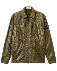 Stone Island - Comfort-Fit Zip-Up Overshirt With Chest Pockets - Lyst