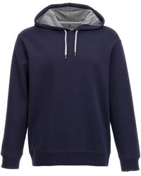 Brunello Cucinelli - Long Sleeved Drawstring Hoodie - Lyst