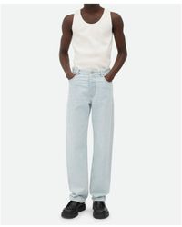 Bottega Veneta - Extra Bleached Wide Leg Jeans - Lyst