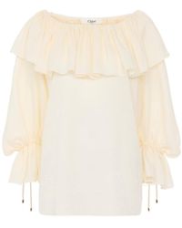 Chloé - Chloé Ruffled Long-Sleeve Blouse - Lyst