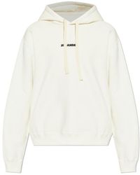 Jil Sander - Logo Printed Drawstring Hoodie - Lyst