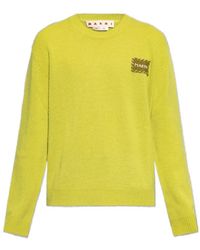 Marni - Logo Patch Crewneck Jumper - Lyst