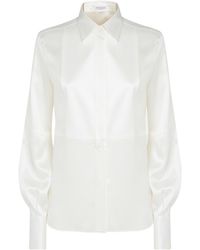 Brunello Cucinelli - Long Sleeved Curved Hem Shirt - Lyst