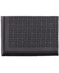 Givenchy - Monogram Print Frayed Scarf - Lyst