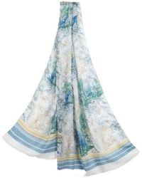 Etro - Wool And Silk Scarf With Design - Lyst