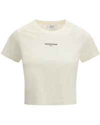 Maison Kitsuné - Maison Kitsuné Logo Embroidered T-Shirt - Lyst