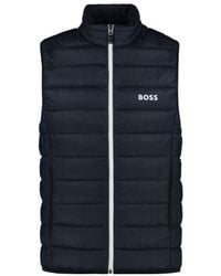 BOSS - Water-Repellent Logo-Printed Zipped Gilet - Lyst