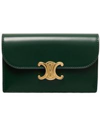 Celine - Long Card Holder With Flap Triomphe - Lyst
