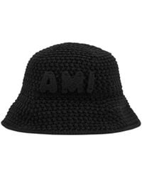 Ami Paris - Ami Logo Patch Bucket Hat - Lyst