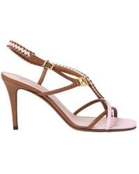 Fendi - 85Mm Ffold Heeled Sandals - Lyst