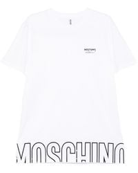 Moschino - Logo-Print Cotton T-Shirt - Lyst