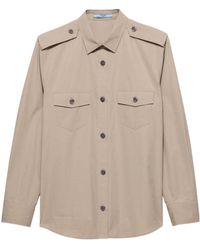 Prada - Long-Sleeved Poplin Shirt - Lyst