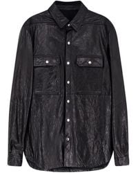 Rick Owens - Crumpled Effect Overshirt Jacket - Lyst