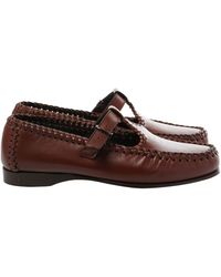 Hereu - Buckle Braided Shoes - Lyst