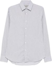Canali - Striped Long-Sleeve Shirt - Lyst