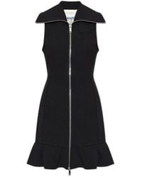 Ganni - Bonded Crepe Mini Dress - Lyst