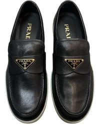 Prada - Round Toe Loafers - Lyst