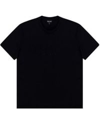 Giorgio Armani - Logo Embroidered Crewneck T-Shirt - Lyst