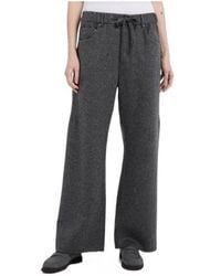 Brunello Cucinelli - Drawstring Wide Leg Trousers - Lyst