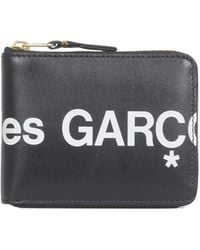 Comme des Garçons - Comme Des Garçons Wallet Logo Printed Zip-Around Wallet - Lyst