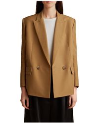 KHAITE - Peak-Lapel Double-Breasted Blazer - Lyst