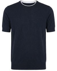 Peserico - Short-Sleeved Crewneck Jumper - Lyst
