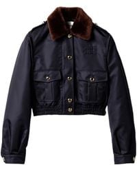 Miu Miu - Button-Up Cropped Jacket - Lyst