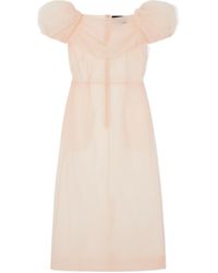 Simone Rocha - Gathered Layered Tulle Midi Dress - Lyst