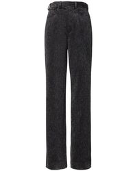 Tory Burch - High-Waist Corduroy Wide-Leg Trousers - Lyst