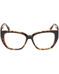 Max Mara - Tortoiseshell Clip-On Glasses - Lyst